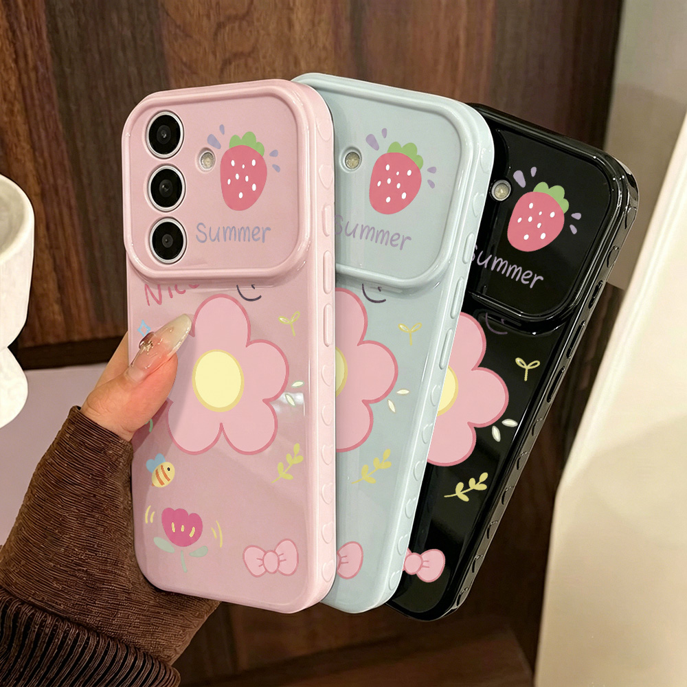 Phone Cases Galaxy A16 5G - Cute Flowers Lens Protection Phone Cover