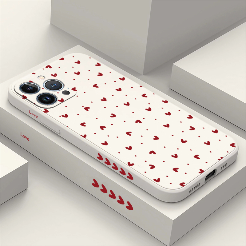 Phone Cases For Iphone 16 - Love Heart Print Phone Case For