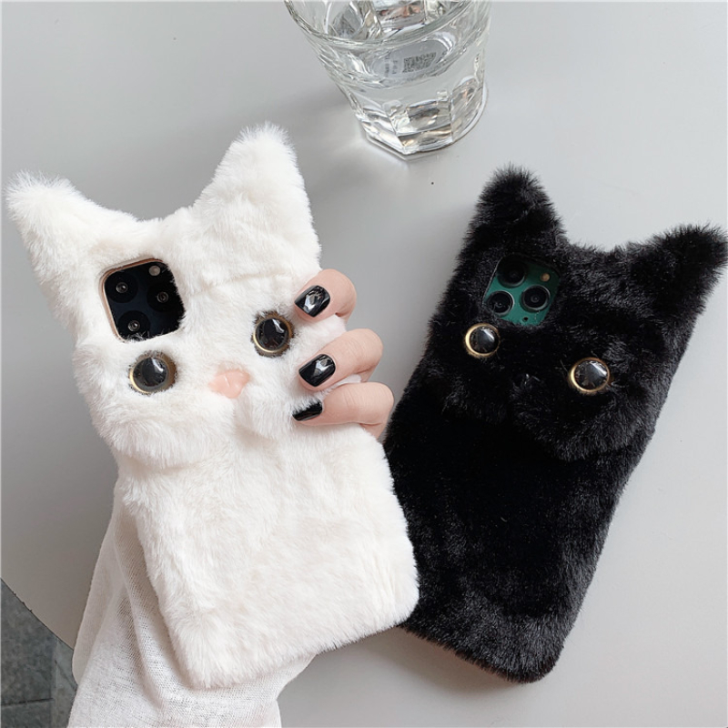 3D Cute Cartoon Cat Furry Plus - Phone Cases Xr Iphone ulasan dan harga