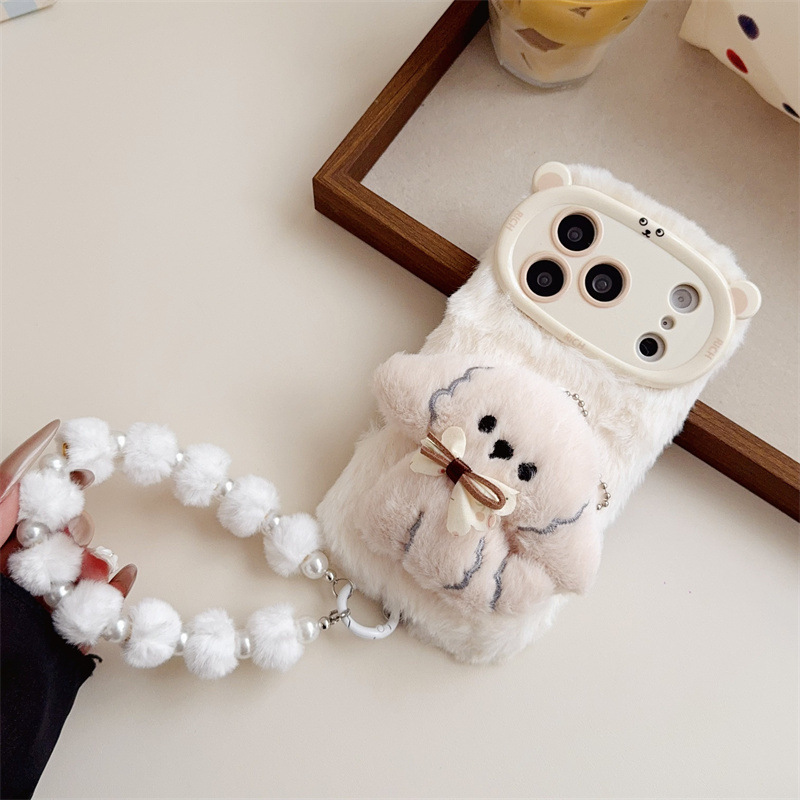 3D Cartoon Bowknot Puppy Warm  - Phone Cases Iphone 13 ulasan dan harga