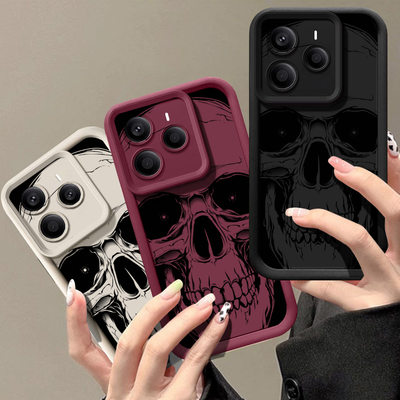 Cool Black Skull Print Phone C - Phone Cases Xiaomi 15 ulasan dan harga