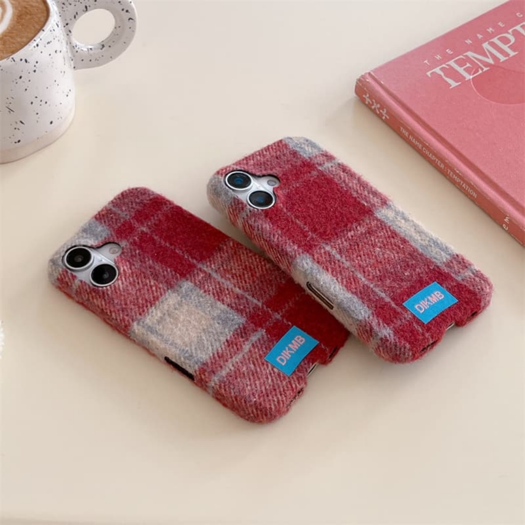 Retro Plaid Soft Fuzzy Warm Ph - Phone Cases Iphone 13 ulasan dan harga