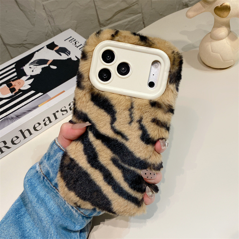 Luxury Zebra Pattern Fluffy Pl - Phone Cases Iphone 13 ulasan dan harga