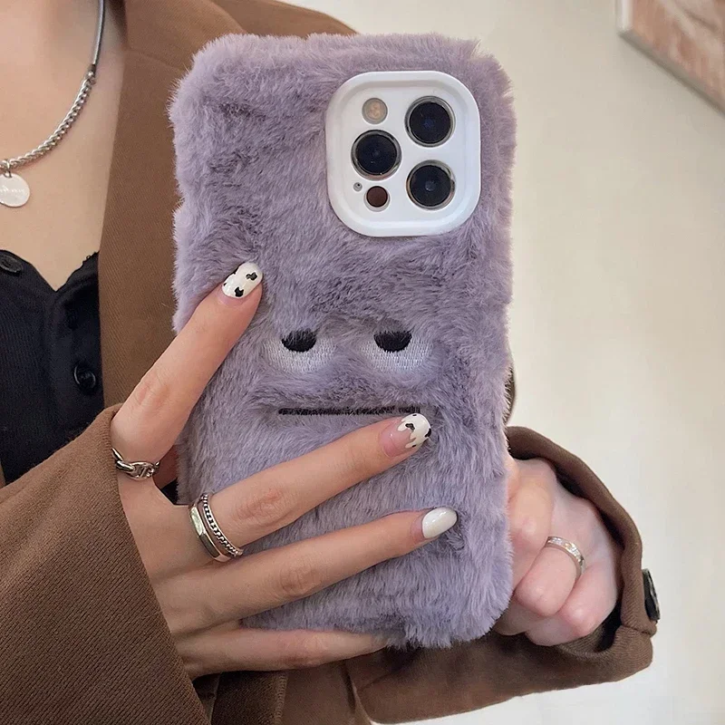 Cute Monster Plush Fluffy Phon - Phone Cases Iphone 13 ulasan dan harga