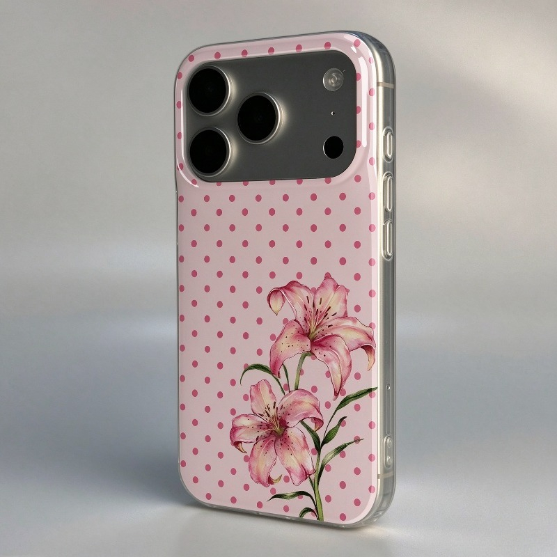 Pink Polka Dot Hibiscus Flower - Phone Cases Xr Iphone ulasan dan harga