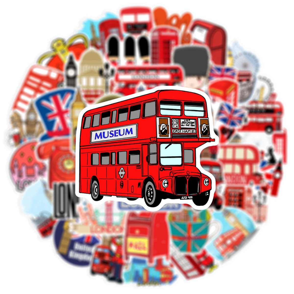50Pcs British Style London Gra - Phone Cases London ulasan dan harga