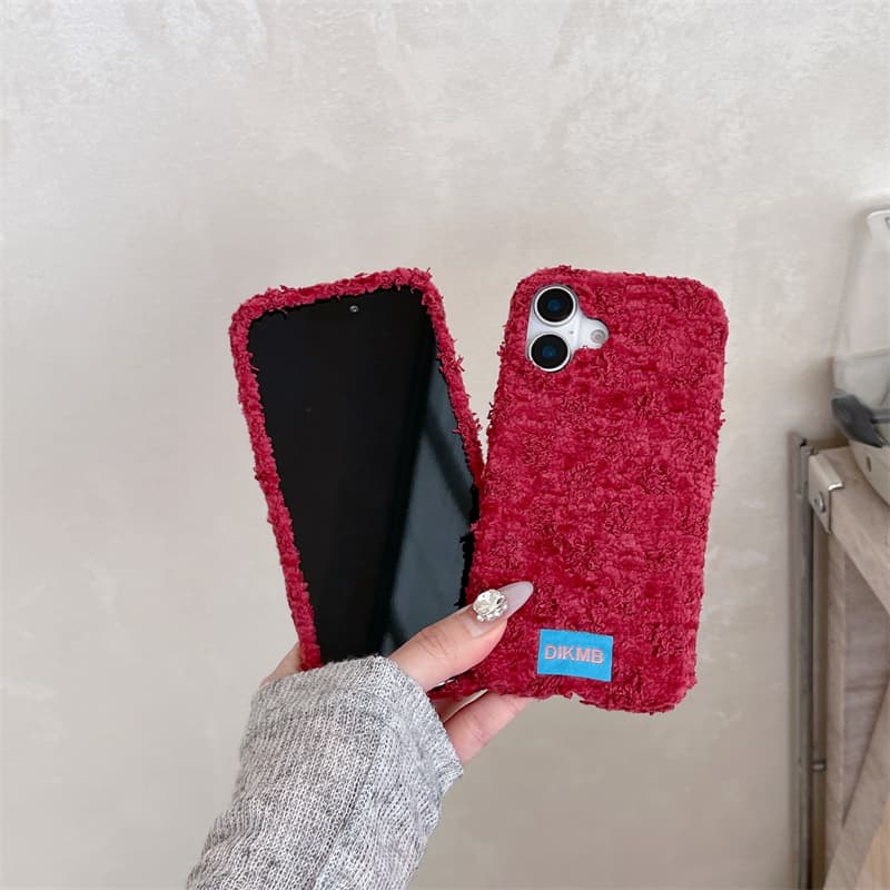 Angora Red Fuzzy Phone Case fo - Phone Cases For Iphone 16 ulasan dan harga